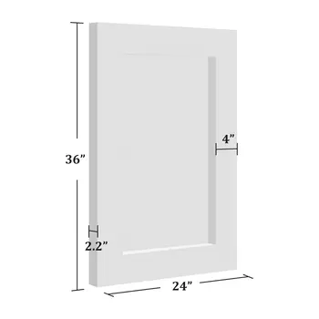 36" Brown Wood Framed Standing Mirror