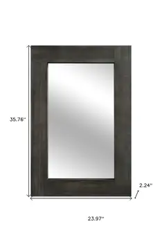 36" Brown Wood Framed Standing Mirror