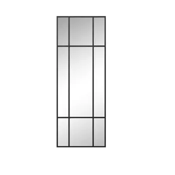 63" Black Metal Framed Standing Mirror
