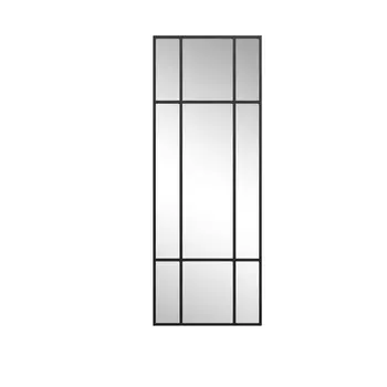 63" Black Metal Framed Standing Mirror