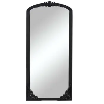 69" Black Wood Framed Standing Mirror