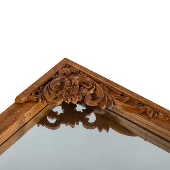 69" Brown Wood Framed Standing Mirror