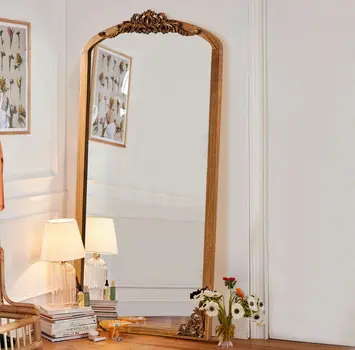 69" Brown Wood Framed Standing Mirror