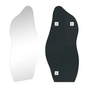 71" Clear Abstract Unframed Standing Mirror