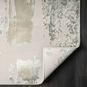 4' X 6' Blue and Gray Abstract Area Rug