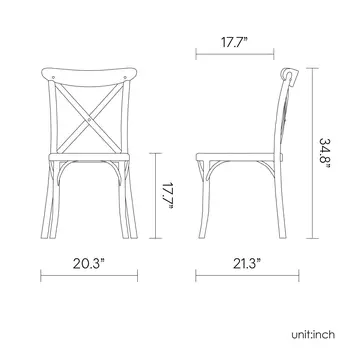 Set of Four 21" White Heavy Duty Plastic Outdoor Stacking Dining Chairs