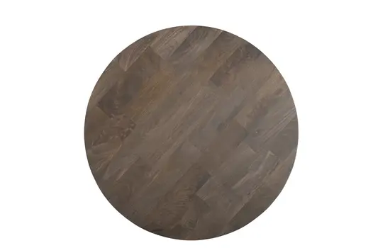 36" Brown Solid Wood Round Cross Legs Coffee Table