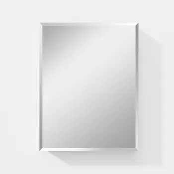 26" Black Metal Framed Mirror Set