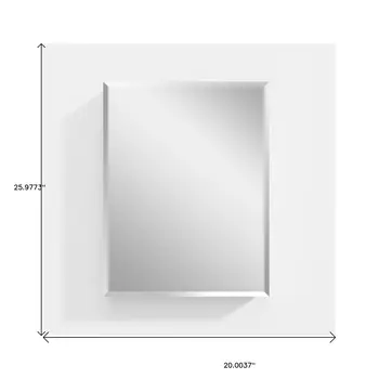 26" Black Metal Framed Mirror Set