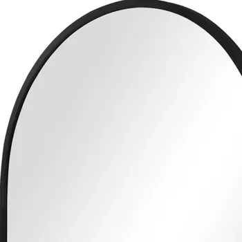 24" Black Arch Metal Framed Mirror Set
