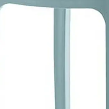 Set of Four 26" Baby Blue Heavy Duty Plastic Low Back Outdoor Counter Height Bar Chairs