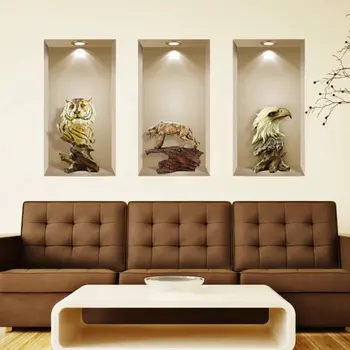 Set of Three Ana Faux Niche 3D Peel and Stick Wall Decals