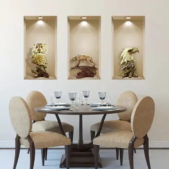 Set of Three Ana Faux Niche 3D Peel and Stick Wall Decals