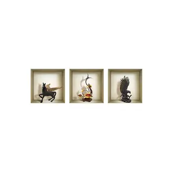 Set of Three Hag Faux Niche 3D Peel and Stick Wall Decals