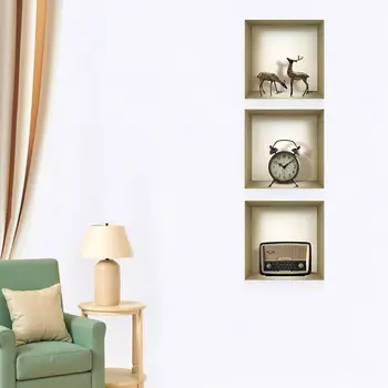 Set of Three Sia Faux Niche 3D Peel and Stick Wall Decals
