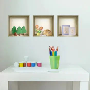 Set of Three May Faux Niche 3D Peel and Stick Wall Decals
