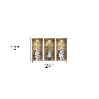 Set of Three Tia Faux Niche 3D Peel and Stick Wall Decals