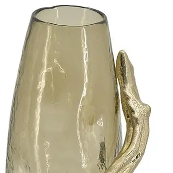 18" Champagne Round Glass Table Vase
