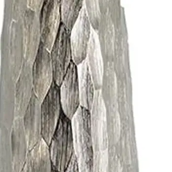 19" Silver Round Aluminum Table Vase