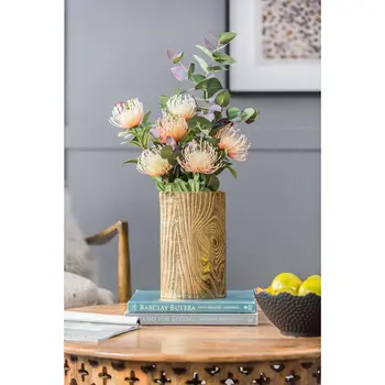 10" Gold Oval Aluminum Table Vase