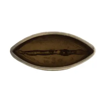 10" Gold Oval Aluminum Table Vase