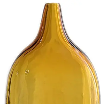 12" Amber Bud Glass Decorative Bottles