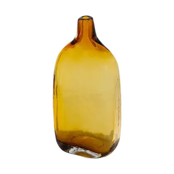 12" Amber Bud Glass Decorative Bottles