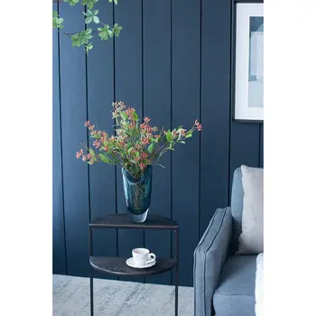 10" Cerulean Oval Glass Table Vase