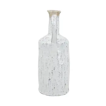 13" Ivory Terracotta Round Jug Vase