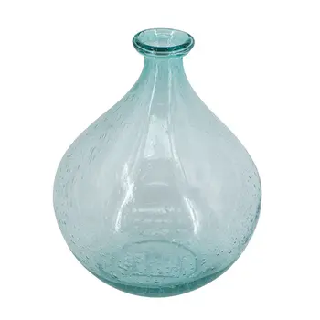 10" Aqua Bud Glass Table Vase