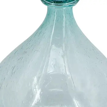 10" Aqua Bud Glass Table Vase