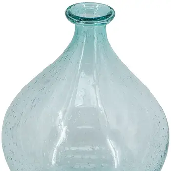 10" Aqua Bud Glass Table Vase
