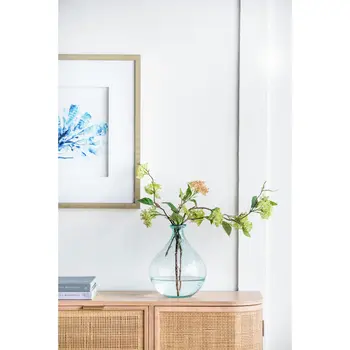 10" Aqua Bud Glass Table Vase