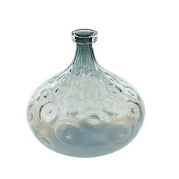 13" Light Blue Bud Glass Table Vase