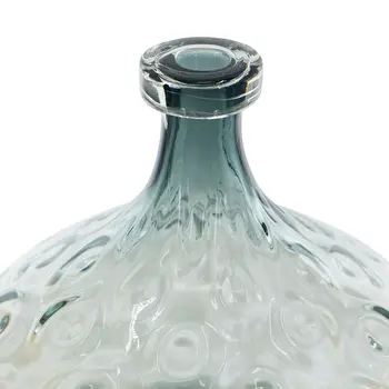 13" Light Blue Bud Glass Table Vase