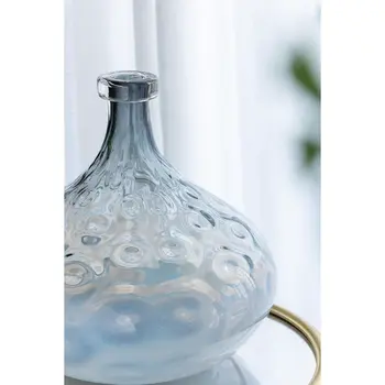 13" Light Blue Bud Glass Table Vase