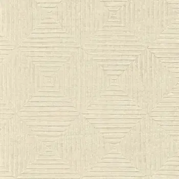 6' X 9' Ivory Wool Geometric Hand Knotted Area Rug
