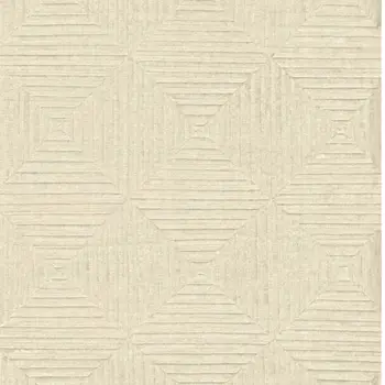6' X 9' Ivory Wool Geometric Hand Knotted Area Rug