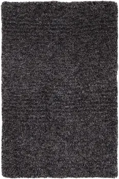 8' X 10' Black Shag Hand Tufted Area Rug