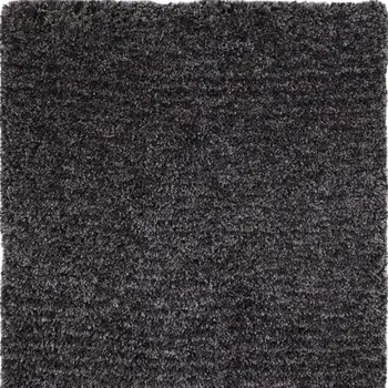 10' X 14' Black Shag Hand Tufted Area Rug