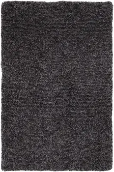 10' X 14' Black Shag Hand Tufted Area Rug
