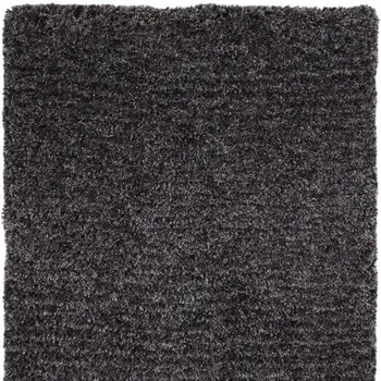 2' X 3' Black Shag Hand Tufted Area Rug