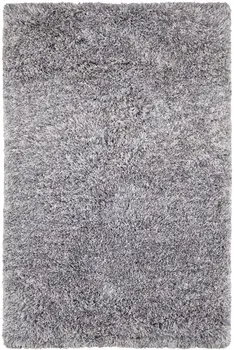 5' X 8' Gray Shag Hand Tufted Area Rug