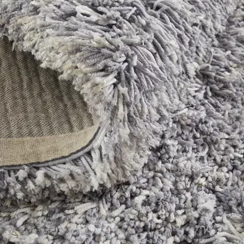 8' X 10' Gray Shag Hand Tufted Area Rug