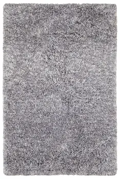 2' X 3' Gray Shag Hand Tufted Area Rug