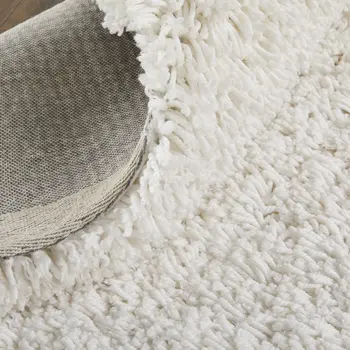 10' X 14' Ivory Shag Hand Tufted Area Rug