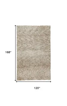 10' X 14' Gray Shag Hand Tufted Area Rug