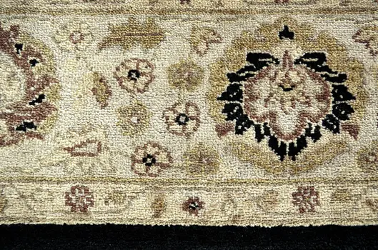 8' X 10' Black Wool Oriental Hand Knotted Area Rug