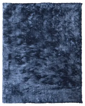 2' X 3' Blue Shag Hand Tufted Area Rug