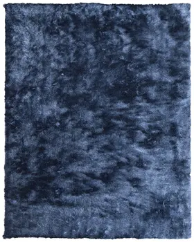 4' X 6' Blue Shag Hand Tufted Area Rug